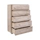 ΣΥΡΤΑΡΙΕΡΑ Fylliana New Imperium 5F GREY OAK ΧΡΩΜΑ 90x44x127εκ