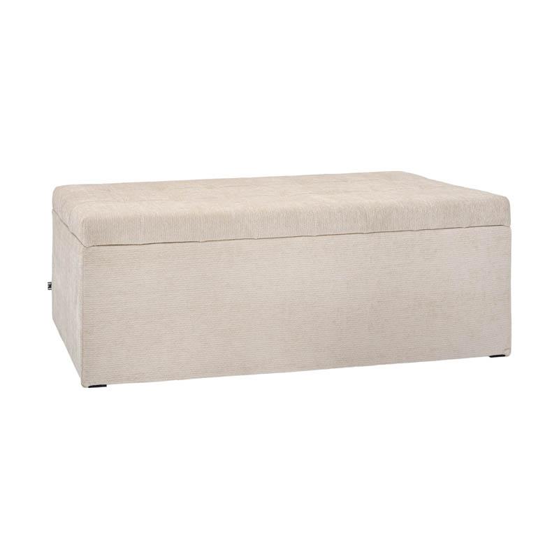 ΣΚΑΜΠΟ-ΤΑΜΠΟΥΡΕ ΜΕ ΑΠΟΘΗΚΕΥΤΙΚΟ ΧΩΡΟ Fylliana Comfy ΚΡΕΜ ΧΡΩΜΑ 130x50x46εκ