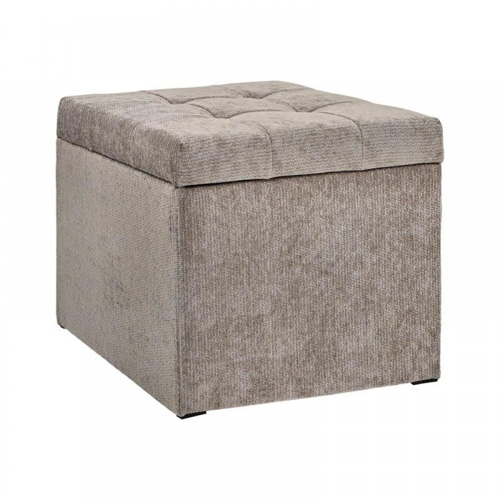 ΣΚΑΜΠΟ-ΤΑΜΠΟΥΡΕ ΜΕ ΑΠΟΘΗΚΕΥΤΙΚΟ Fylliana Comfy TAUPE ΧΡΩΜΑ 50x50x46εκ