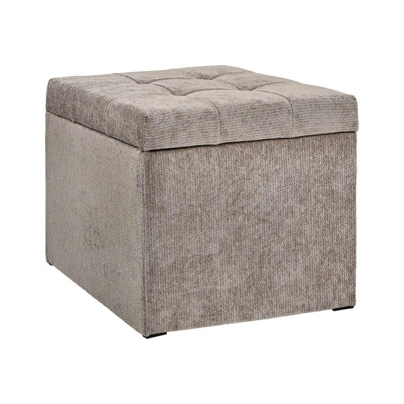 ΣΚΑΜΠΟ-ΤΑΜΠΟΥΡΕ ΜΕ ΑΠΟΘΗΚΕΥΤΙΚΟ Fylliana Comfy TAUPE ΧΡΩΜΑ 50x50x46εκ