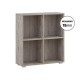 ΒΙΒΛΙΟΘΗΚΗ-ΡΑΦΙΕΡΑ Fylliana Smart 4P 18 GREY OAK ΧΡΩΜΑ 74x29x76εκ