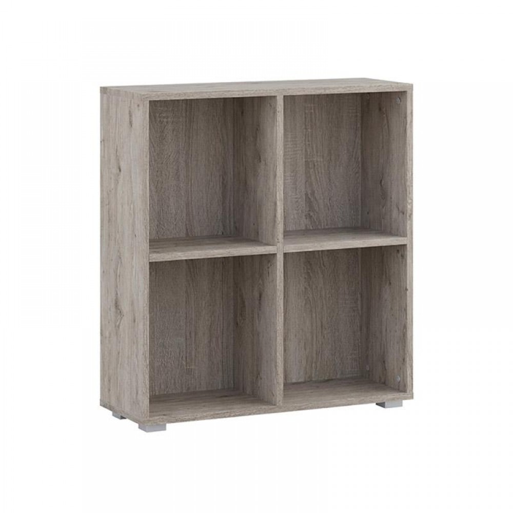 ΒΙΒΛΙΟΘΗΚΗ-ΡΑΦΙΕΡΑ Fylliana Smart 4P 18 GREY OAK ΧΡΩΜΑ 74x29x76εκ