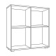ΒΙΒΛΙΟΘΗΚΗ-ΡΑΦΙΕΡΑ Fylliana Smart 4P 18 GREY OAK ΧΡΩΜΑ 74x29x76εκ