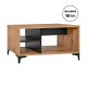 ΤΡΑΠΕΖAKI ΣΑΛΟΝΙΟΥ Fylliana Alba ARTISAN OAK-ΜΑΥΡΟ 90x50x47εκ