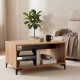 ΤΡΑΠΕΖAKI ΣΑΛΟΝΙΟΥ Fylliana Alba ARTISAN OAK-ΜΑΥΡΟ 90x50x47εκ