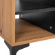 ΤΡΑΠΕΖAKI ΣΑΛΟΝΙΟΥ Fylliana Alba ARTISAN OAK-ΜΑΥΡΟ 90x50x47εκ
