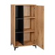 ΒΙΤΡΙΝΑ Fylliana Alba ARTISAN OAK-ΜΑΥΡΟ 68x40x134εκ