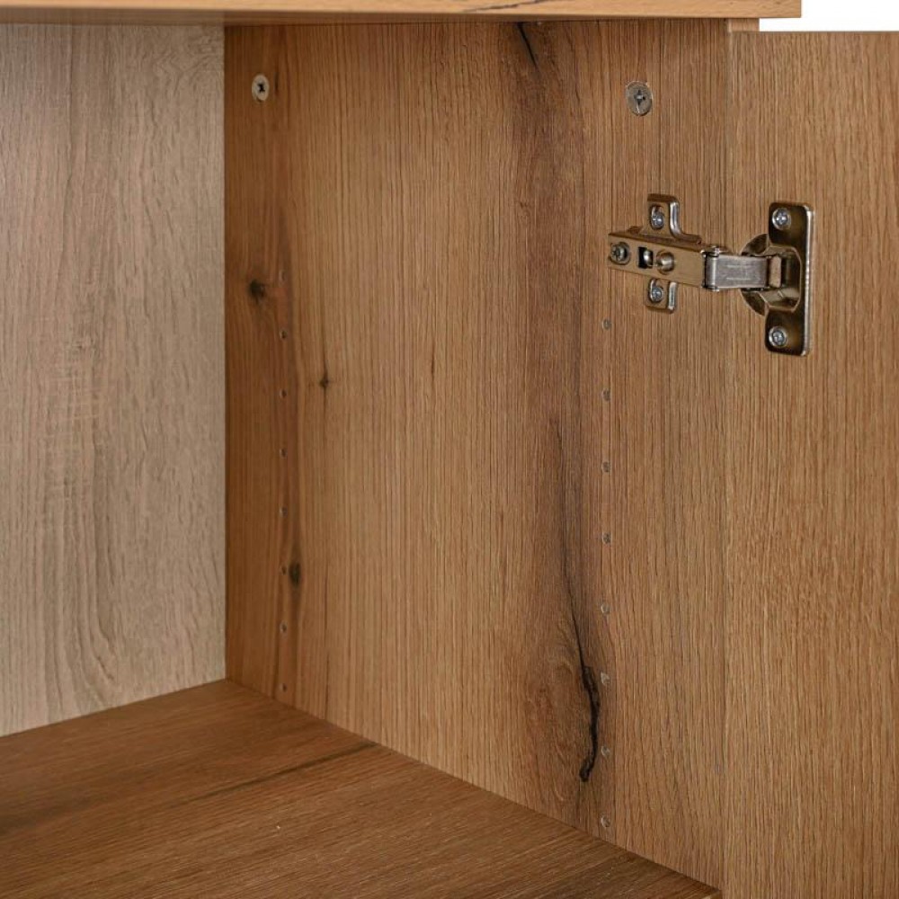 ΒΙΤΡΙΝΑ Fylliana Alba ARTISAN OAK-ΜΑΥΡΟ 68x40x134εκ