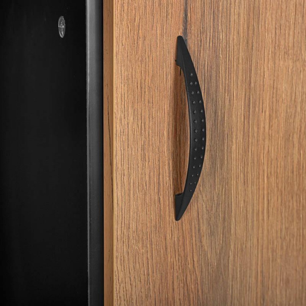 ΒΙΤΡΙΝΑ Fylliana Alba ARTISAN OAK-ΜΑΥΡΟ 68x40x134εκ