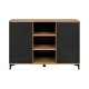 ΚΟΜΟΤΑ-ΜΠΟΥΦΕΣ Fylliana Nordic 2K 120 ARTISAN OAK - ΜΑΥΡΟ 120x40x86εκ