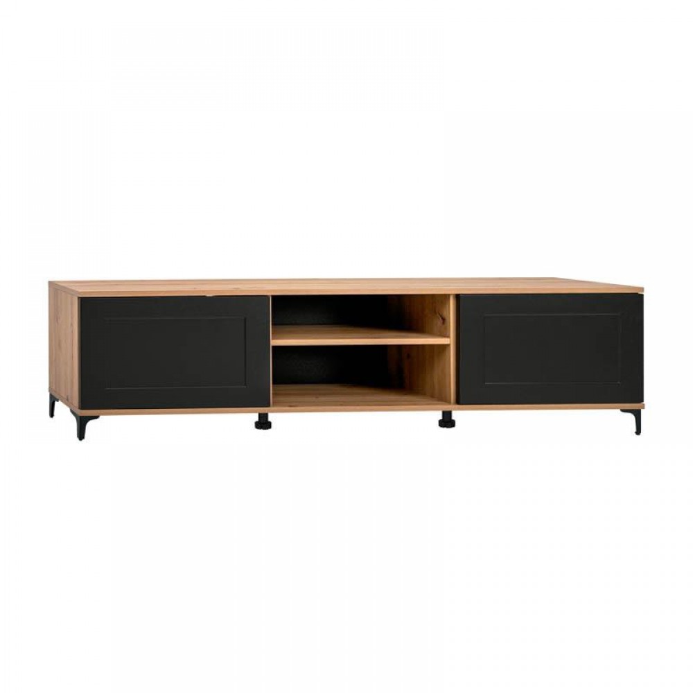 ΕΠΙΠΛΟ ΤΗΛΕΟΡΑΣΗΣ Fylliana Nordic 180 2K ARTISAN OAK - ΜΑΥΡΟ 180x40x50εκ