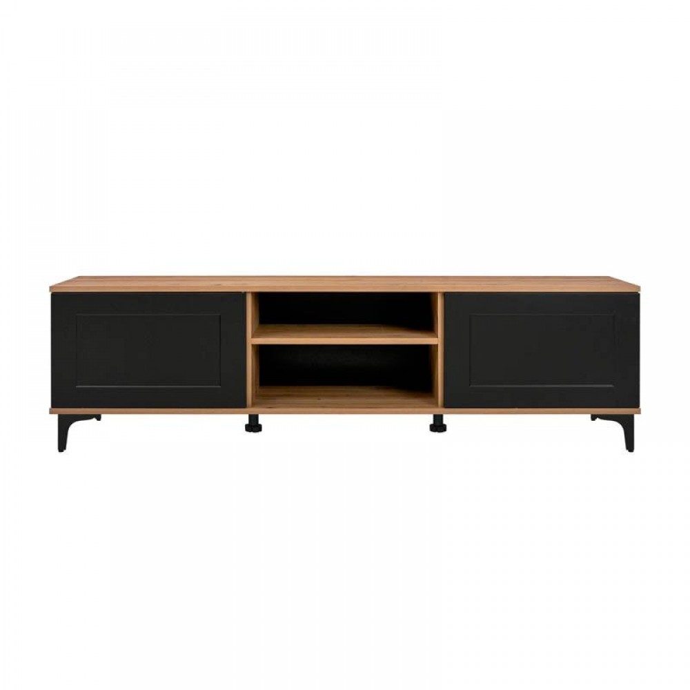 ΕΠΙΠΛΟ ΤΗΛΕΟΡΑΣΗΣ Fylliana Nordic 180 2K ARTISAN OAK - ΜΑΥΡΟ 180x40x50εκ