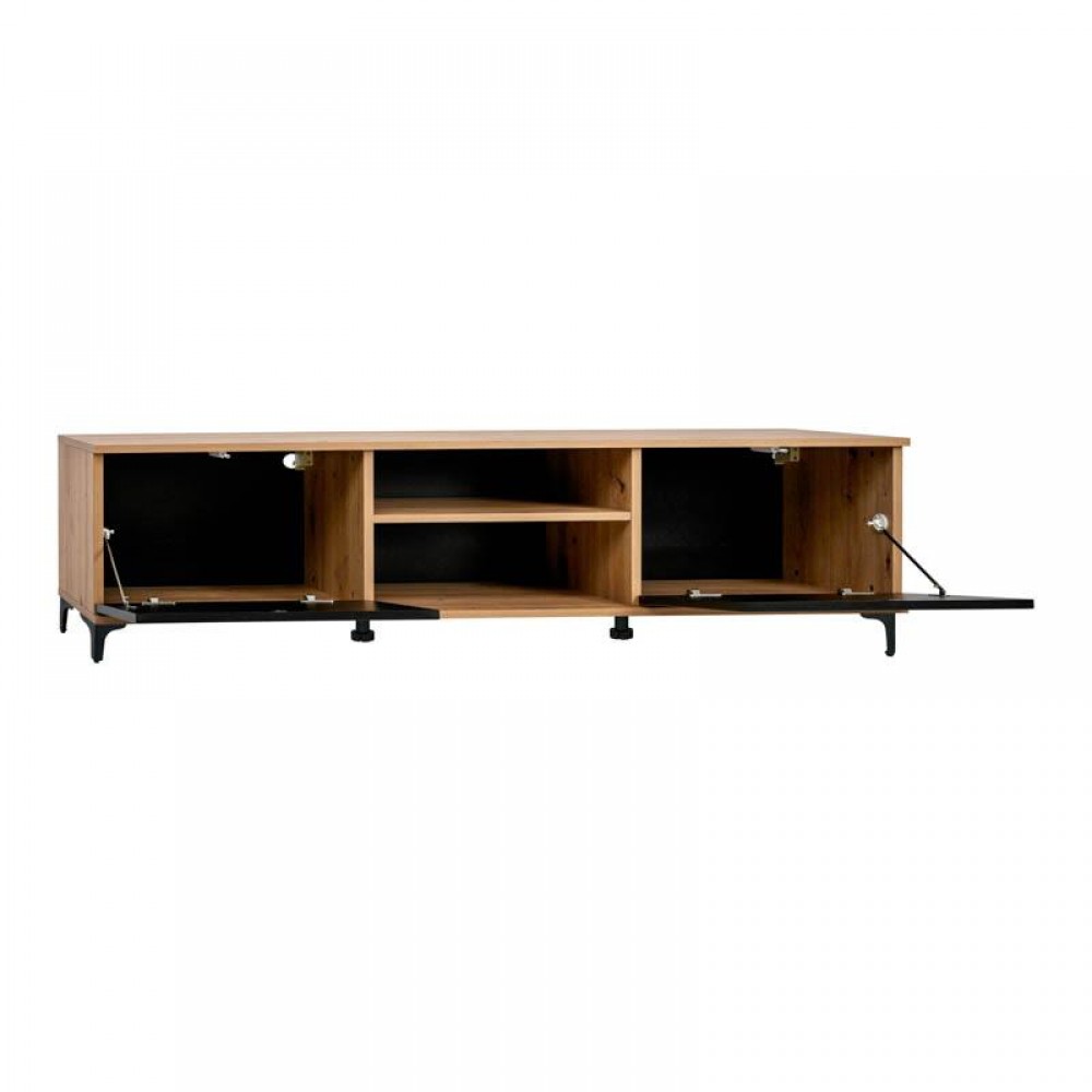 ΕΠΙΠΛΟ ΤΗΛΕΟΡΑΣΗΣ Fylliana Nordic 180 2K ARTISAN OAK - ΜΑΥΡΟ 180x40x50εκ