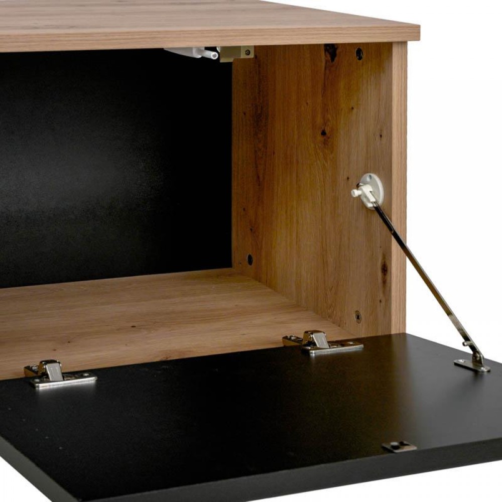 ΕΠΙΠΛΟ ΤΗΛΕΟΡΑΣΗΣ Fylliana Nordic 180 2K ARTISAN OAK - ΜΑΥΡΟ 180x40x50εκ