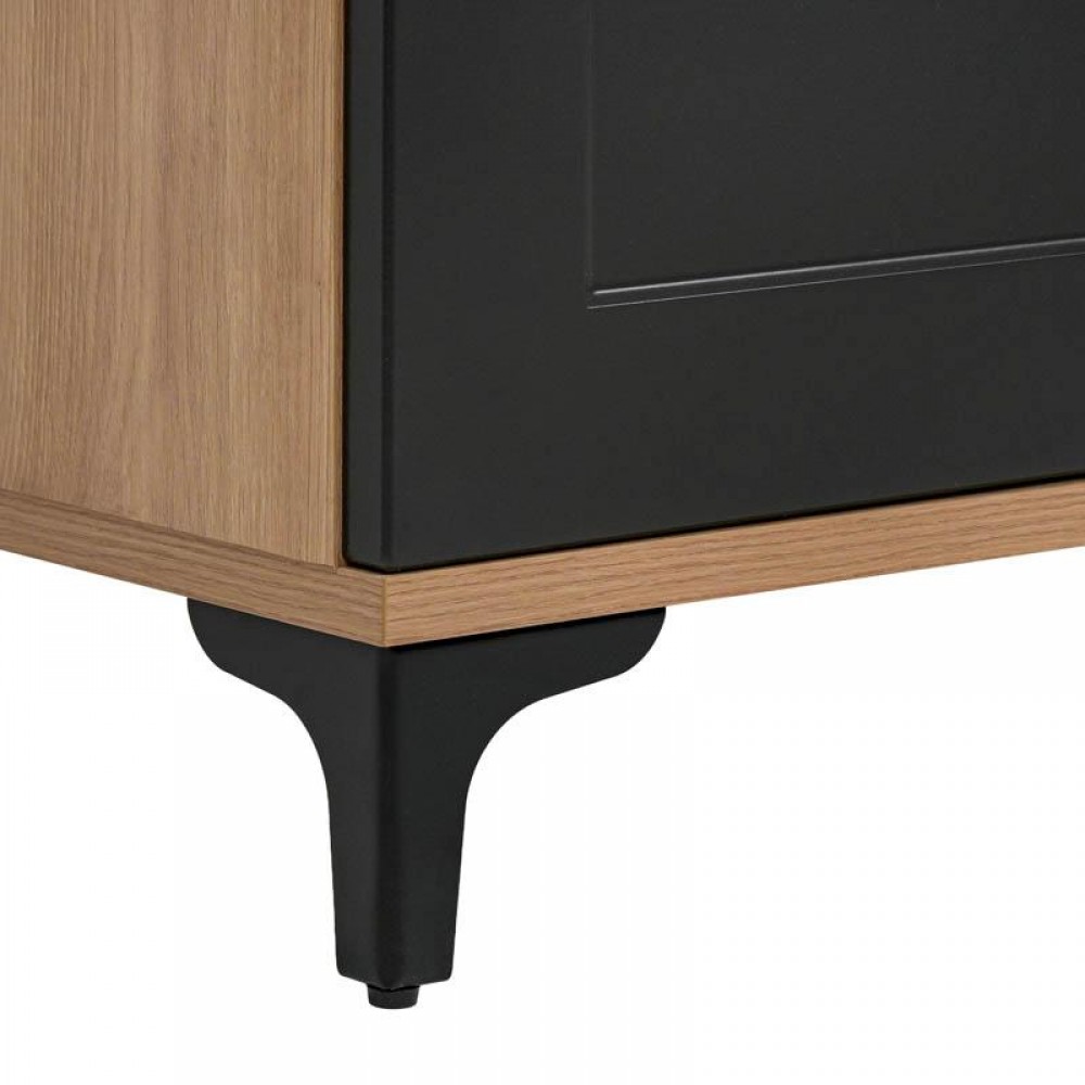 ΕΠΙΠΛΟ ΤΗΛΕΟΡΑΣΗΣ Fylliana Nordic 180 2K ARTISAN OAK - ΜΑΥΡΟ 180x40x50εκ