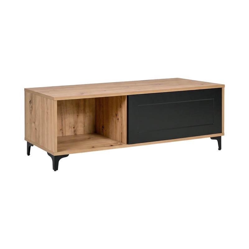 ΤΡΑΠΕΖΑΚΙ ΣΑΛΟΝΙΟΥ Fylliana Nordic KS ARTISAN OAK - ΜΑΥΡΟ 120x60x44εκ