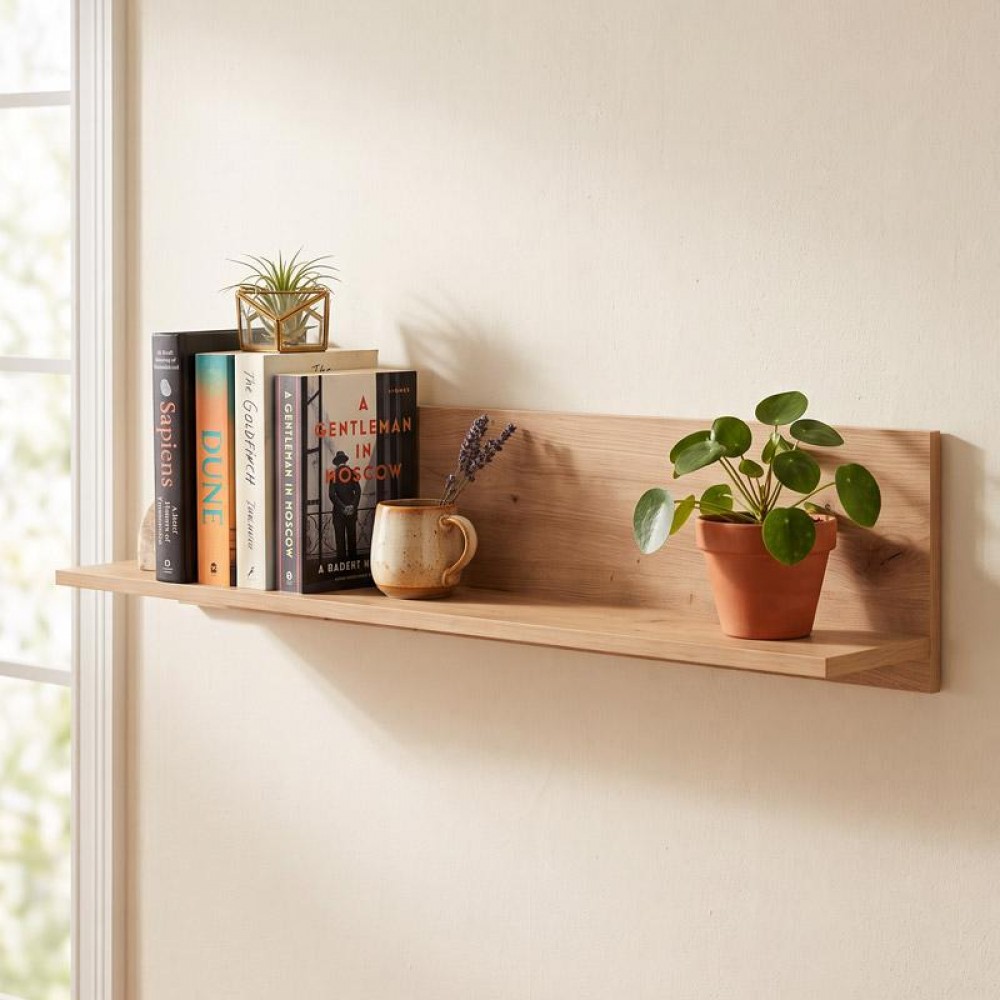 ΡΑΦΙ ΤΟΙΧΟΥ Fylliana Nordic 120 ARTISAN OAK - ΜΑΥΡΟ 120x20x24εκ