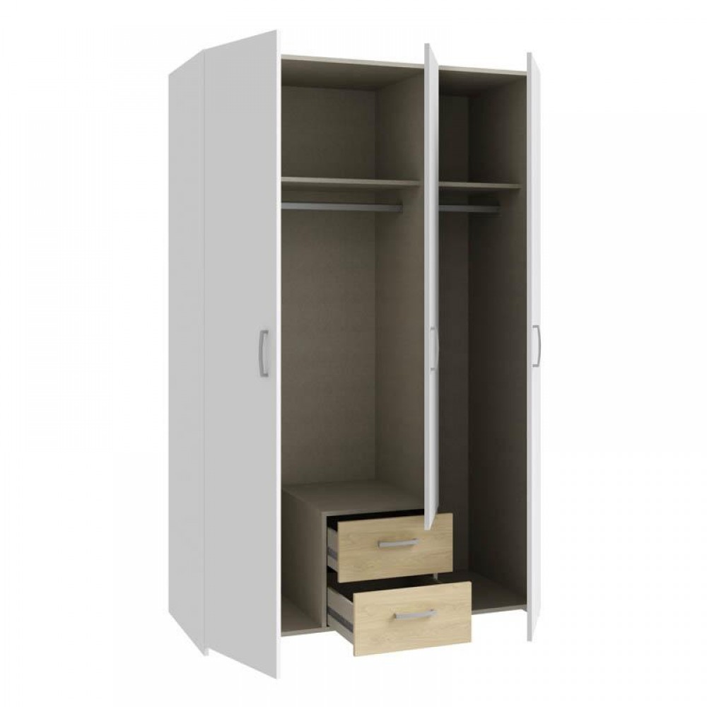 ΝΤΟΥΛΑΠΑ Fylliana Arven 3K2F ΛΕΥΚΟ-PUCCINI OAK ΧΡΩΜΑ 55x120x190εκ