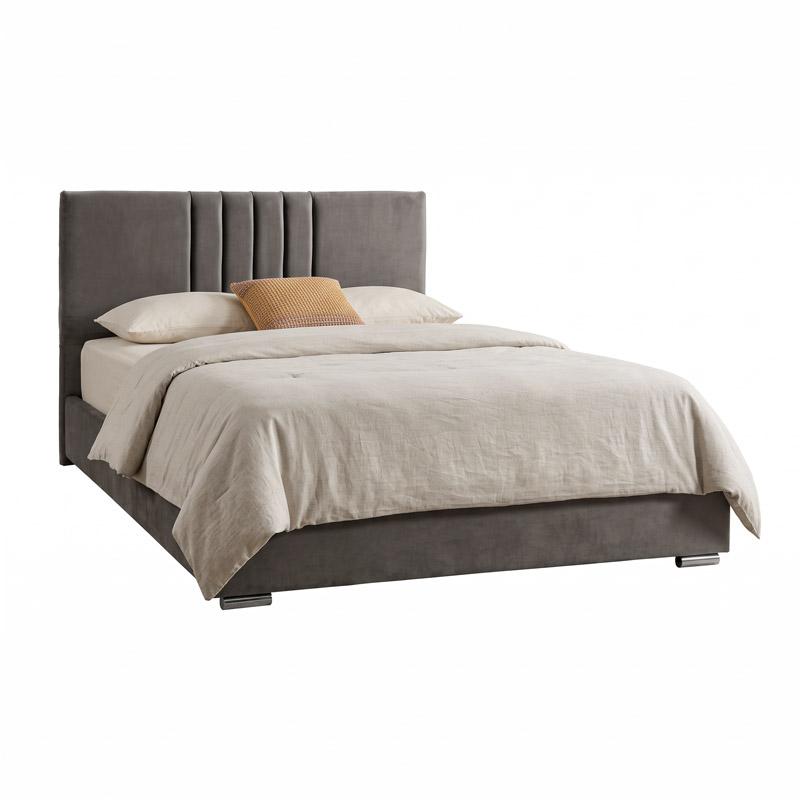 ΔΙΠΛΟ ΚΡΕΒΑΤΙ Fylliana Alessio TAUPE ΧΡΩΜΑ ΥΦΑΣΜΑΤΟΣ 175x214x115εκ (160x200)